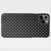 Seamless black and white polka dot pattern  iPhone hülle (Rückseite (Horizontal))