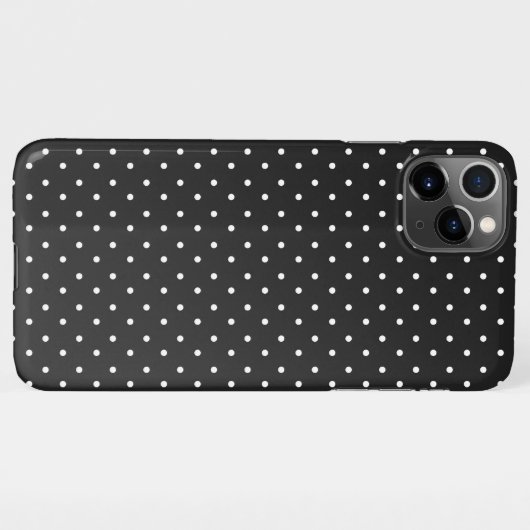 Seamless black and white polka dot pattern  iPhone hülle (Rückseite (Horizontal))