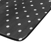 Seamless black and white polka dot pattern  schneidebrett (Ecke)