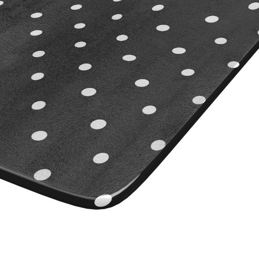 Seamless black and white polka dot pattern  schneidebrett (Ecke)