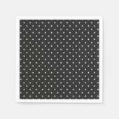 Seamless black and white polka dot pattern  serviette (Vorderseite)