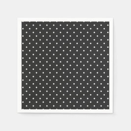 Seamless black and white polka dot pattern  serviette
