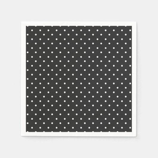Seamless black and white polka dot pattern  serviette (Vorderseite)