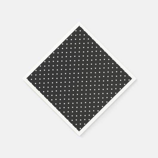 Seamless black and white polka dot pattern  serviette (Ecke)