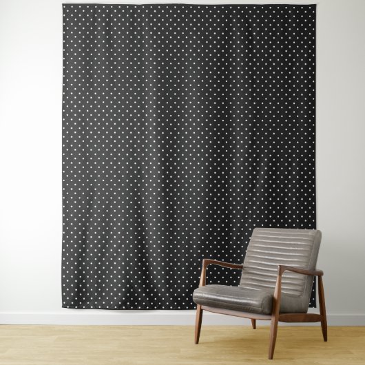 Seamless black and white polka dot pattern  wandteppich (Beispiel)
