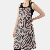 Seamless black outline zebra pattern. Stylish wild Schürze (InSitu)