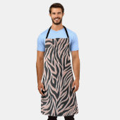 Seamless black outline zebra pattern. Stylish wild Schürze (Getragen)