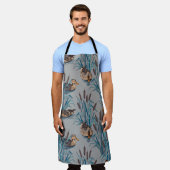 seamless black tree with colorful flower pattern schürze (Getragen)