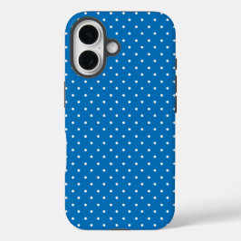Seamless blue background polka dot pattern  iPhone 16 hülle