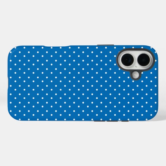 Seamless blue background polka dot pattern  Case-Mate iPhone hülle (Rückseite (Horizontal))