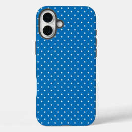 Seamless blue background polka dot pattern  iPhone 16 plus hülle