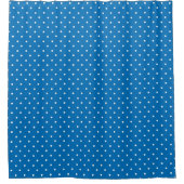 Seamless blue background polka dot pattern  duschvorhang (Vorderseite)