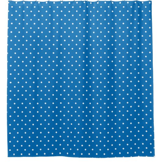 Seamless blue background polka dot pattern  duschvorhang (Vorderseite)