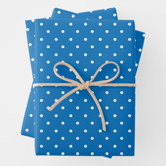 Seamless blue background polka dot pattern geschenkpapier set (Beispiel)
