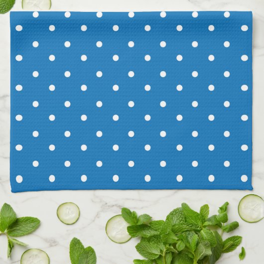 Seamless blue background polka dot pattern  geschirrtuch (Gefaltet)