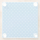 Seamless blue background polka dot pattern  glasuntersetzer (Rückseite)