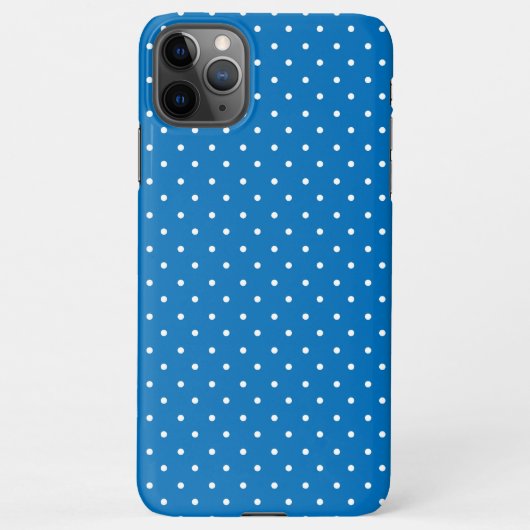 Seamless blue background polka dot pattern  iPhone hülle (Rückseite)