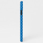 Seamless blue background polka dot pattern  iPhone hülle (Rechte Seite)