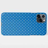 Seamless blue background polka dot pattern  iPhone hülle (Rückseite (Horizontal))