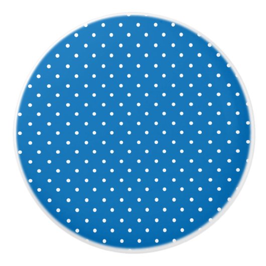 Seamless blue background polka dot pattern  keramikknauf (Vorderseite)
