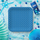 Seamless blue background polka dot pattern  pappteller (Party)