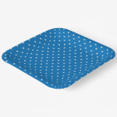 Seamless blue background polka dot pattern  pappteller (Gewinkelt)