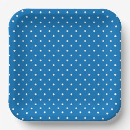 Seamless blue background polka dot pattern  pappteller