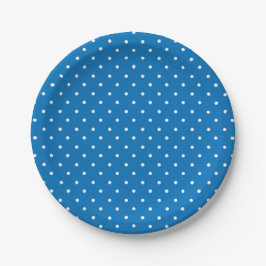 Seamless blue background polka dot pattern  pappteller