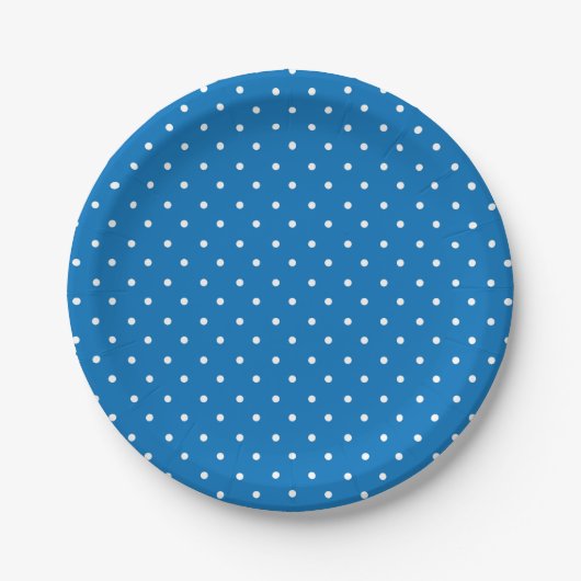 Seamless blue background polka dot pattern  pappteller (Vorderseite)