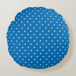 Seamless blue background polka dot pattern  rundes kissen