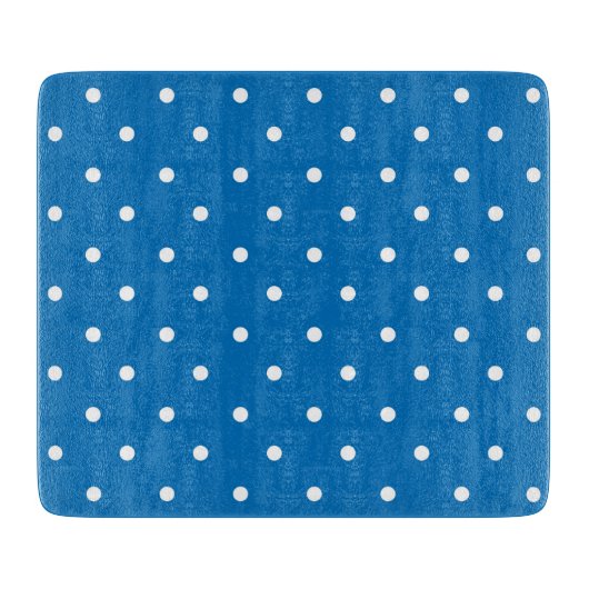 Seamless blue background polka dot pattern  schneidebrett (Vorderseite)