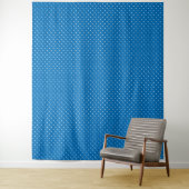 Seamless blue background polka dot pattern  wandteppich (Beispiel)