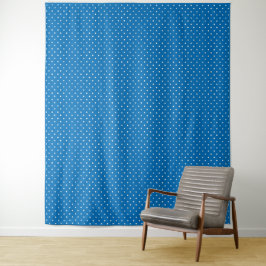 Seamless blue background polka dot pattern  wandteppich