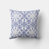 Seamless blue baroque damask pattern kissen (Rückseite)