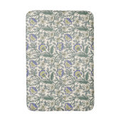Seamless blue, yellow, and white floral pattern  badematte (Vorderseite Vertikal)