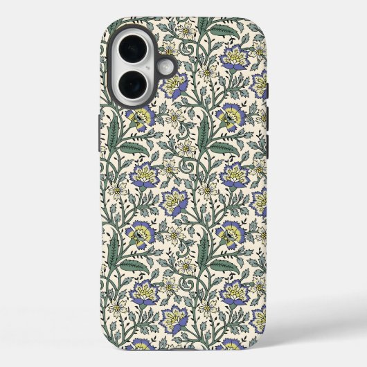 Seamless blue, yellow, and white floral pattern  Case-Mate iPhone hülle (Rückseite)