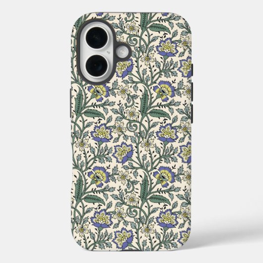 Seamless blue, yellow, and white floral pattern  Case-Mate iPhone hülle (Rückseite)
