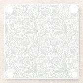 Seamless blue, yellow, and white floral pattern  glasuntersetzer (Rückseite)