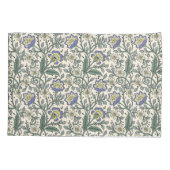 Seamless blue, yellow, and white floral pattern  kissenbezug (Rückseite-Links)