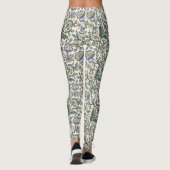 Seamless blue, yellow, and white floral pattern  leggings (Rückseite)