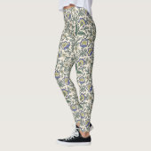 Seamless blue, yellow, and white floral pattern  leggings (Links)