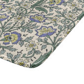 Seamless blue, yellow, and white floral pattern  schneidebrett (Ecke)
