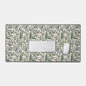 Seamless blue, yellow, and white floral pattern  schreibtischunterlage (Tastatur & Maus)