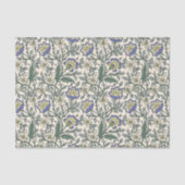 Seamless blue, yellow, and white floral pattern  seidenpapier (Vorderseite)