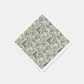 Seamless blue, yellow, and white floral pattern  serviette (Ecke)