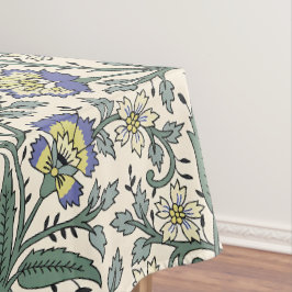Seamless blue, yellow, and white floral pattern  tischdecke