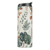 Seamless boho botanical pattern Flowers  Thermosbecher (Nach links gedreht)