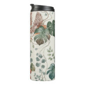Seamless boho botanical pattern Flowers  Thermosbecher (Nach rechts gedreht)