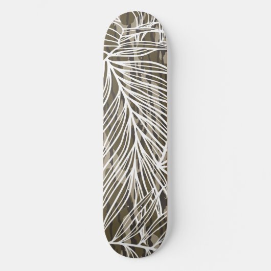 Seamless Botanical Bottom Lands Camo Skateboard (Vorderseite)