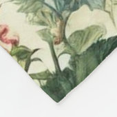 Seamless Botanical Floral Pattern Sherpa Blanket Fleecedecke (Ecke)